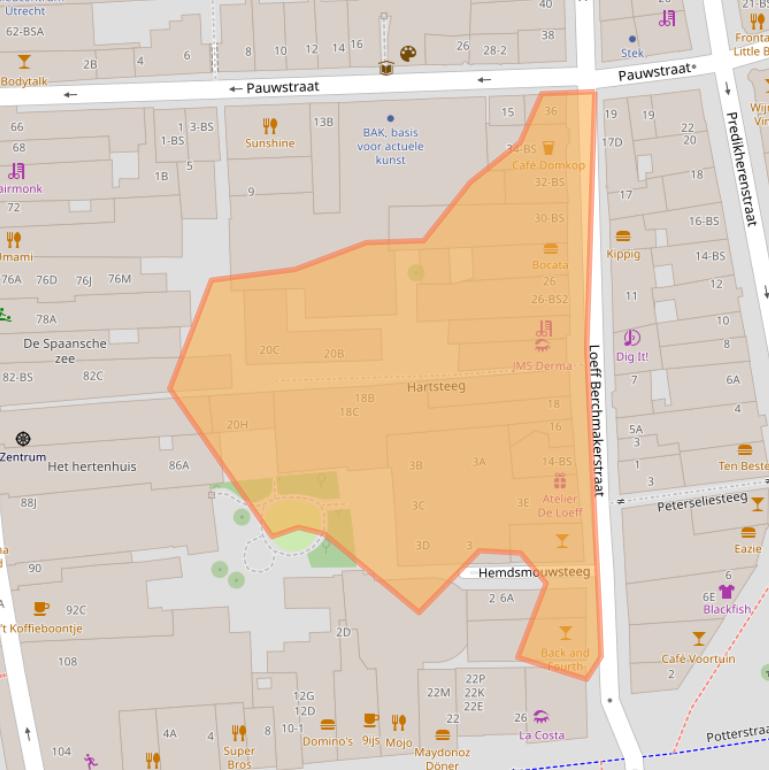 Kaart van postcodegebied 3512TD.