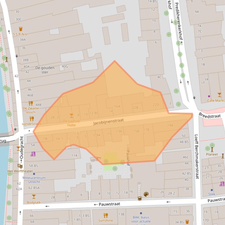 Kaart van postcodegebied 3512TH.