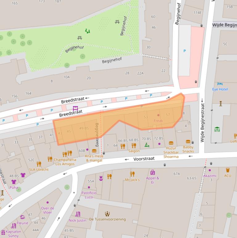 Kaart van postcodegebied 3512TV.