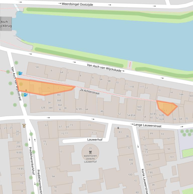 Kaart van postcodegebied 3512VB.