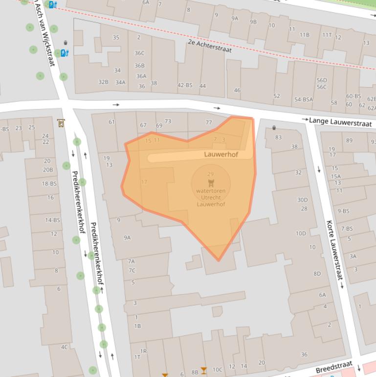 Kaart van postcodegebied 3512VD.