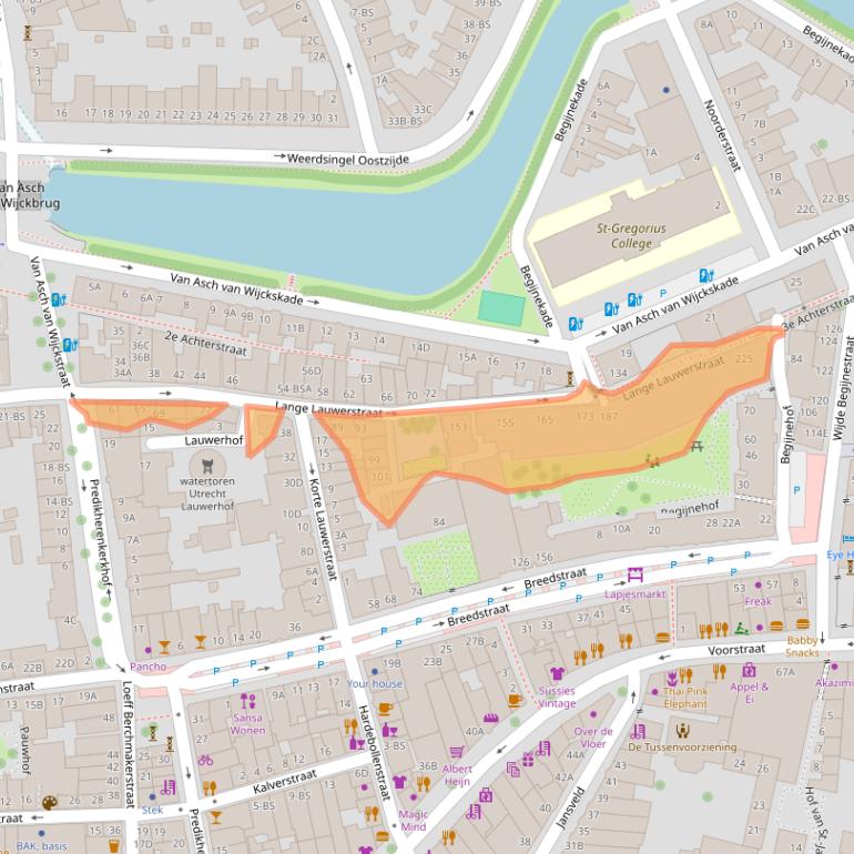 Kaart van postcodegebied 3512VH.