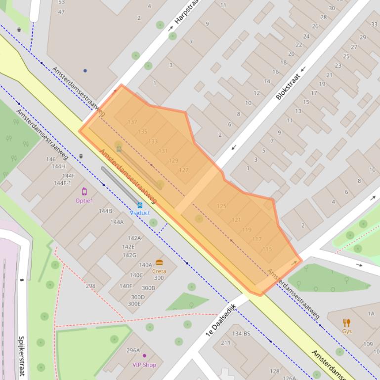 Kaart van postcodegebied 3513AD.