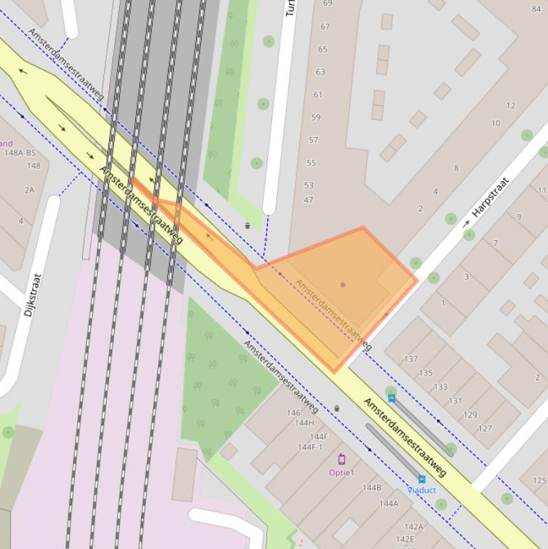Kaart van postcodegebied 3513AE.