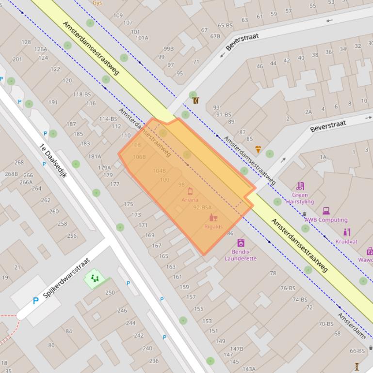 Kaart van postcodegebied 3513AK.