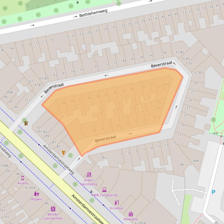 Kaart van postcodegebied 3513AR.