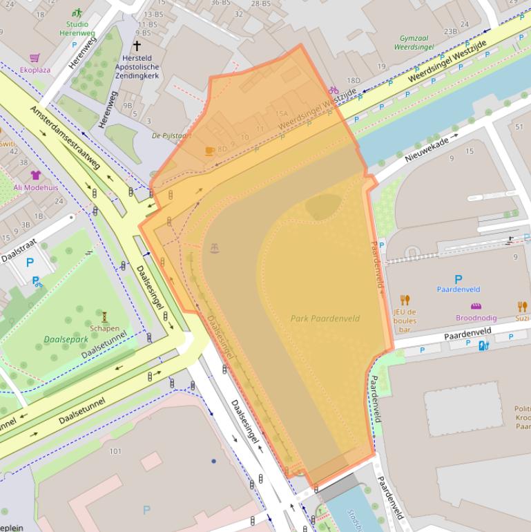 Kaart van postcodegebied 3513BA.