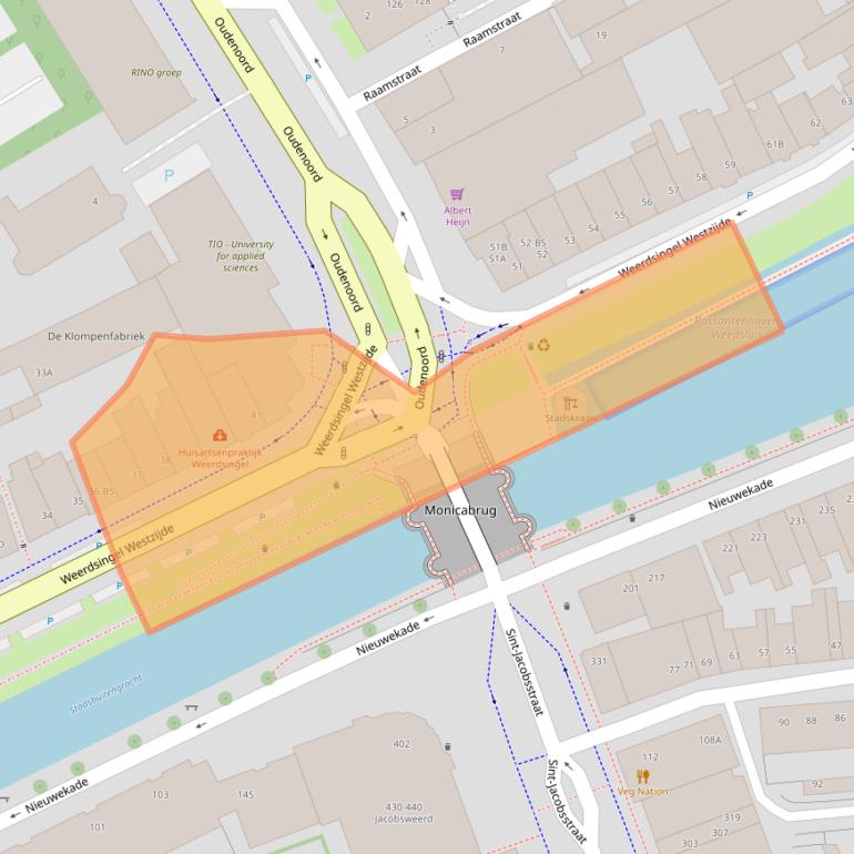 Kaart van postcodegebied 3513BD.