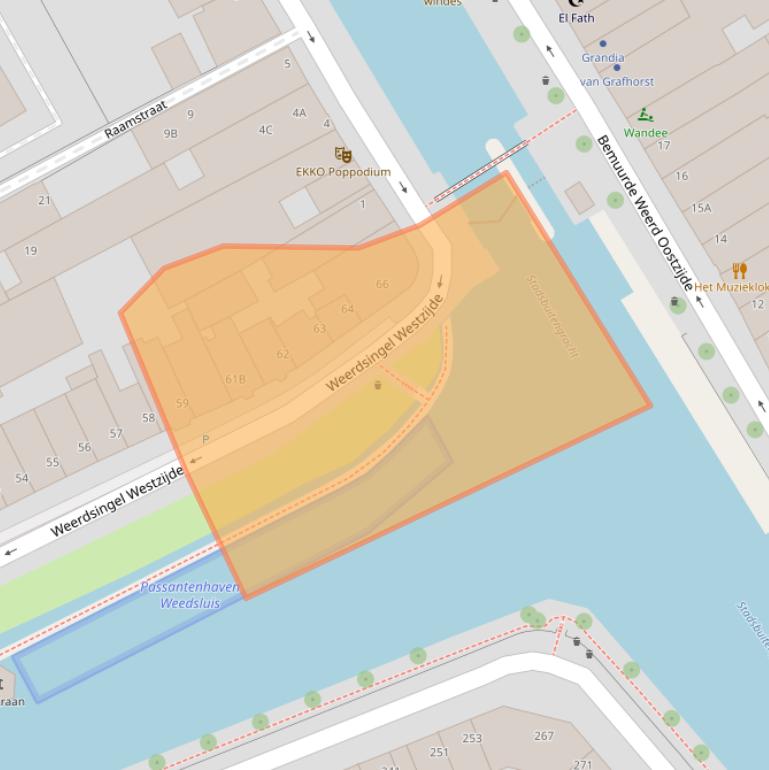 Kaart van postcodegebied 3513BG.