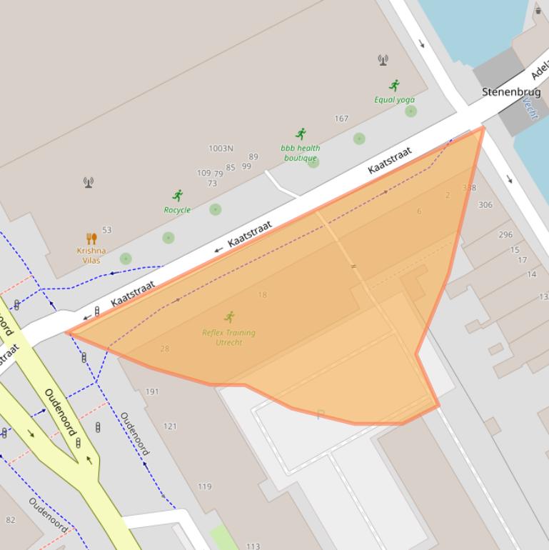 Kaart van postcodegebied 3513BK.