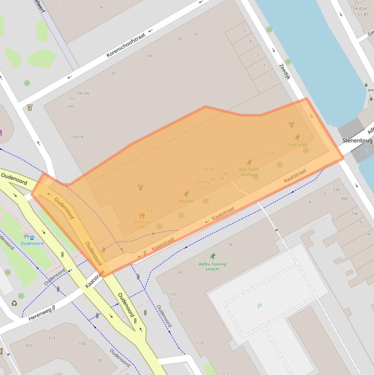 Kaart van postcodegebied 3513BV.