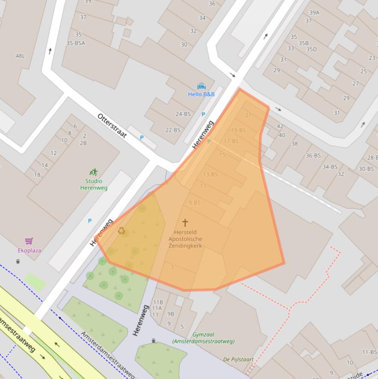 Kaart van postcodegebied 3513CA.