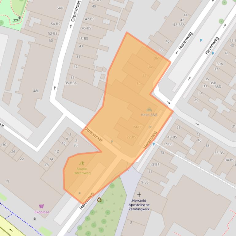 Kaart van postcodegebied 3513CE.