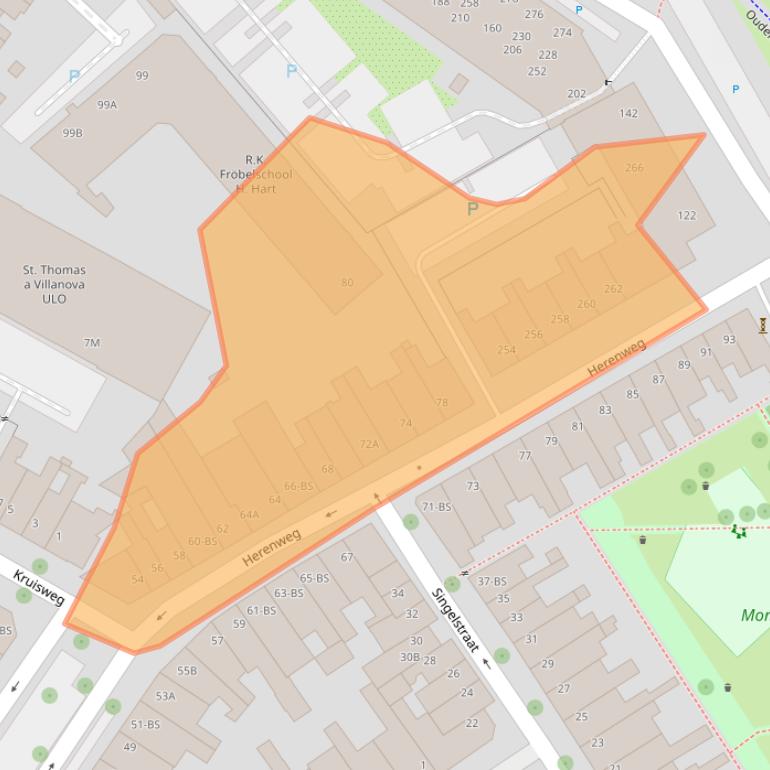 Kaart van postcodegebied 3513CH.