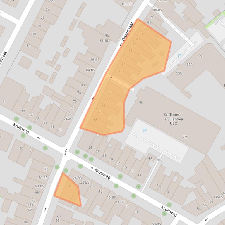 Kaart van postcodegebied 3513CK.