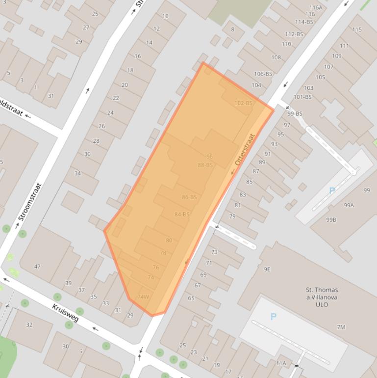 Kaart van postcodegebied 3513CP.