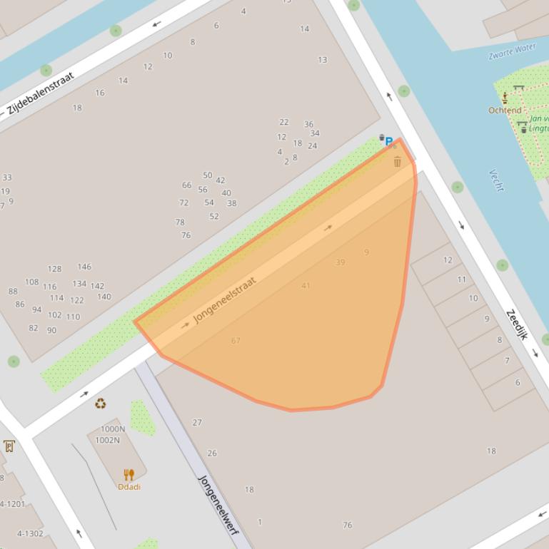 Kaart van postcodegebied 3513DC.