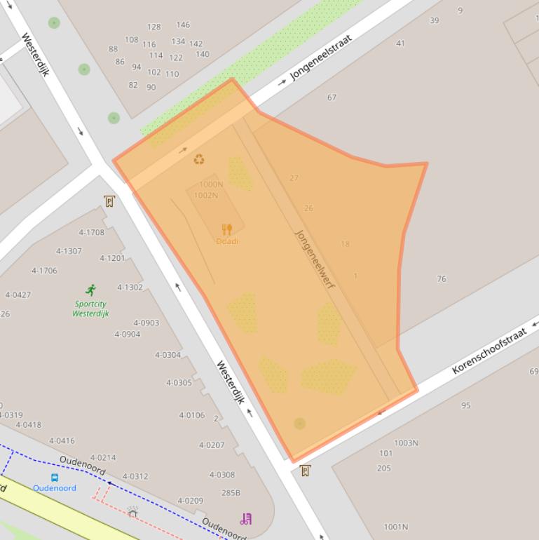 Kaart van postcodegebied 3513DD.