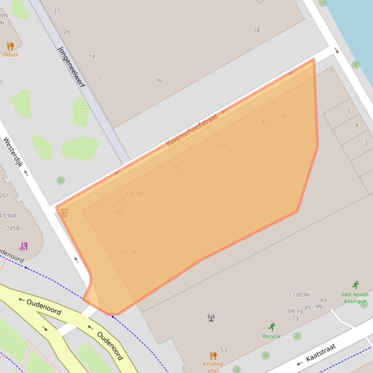 Kaart van postcodegebied 3513DE.