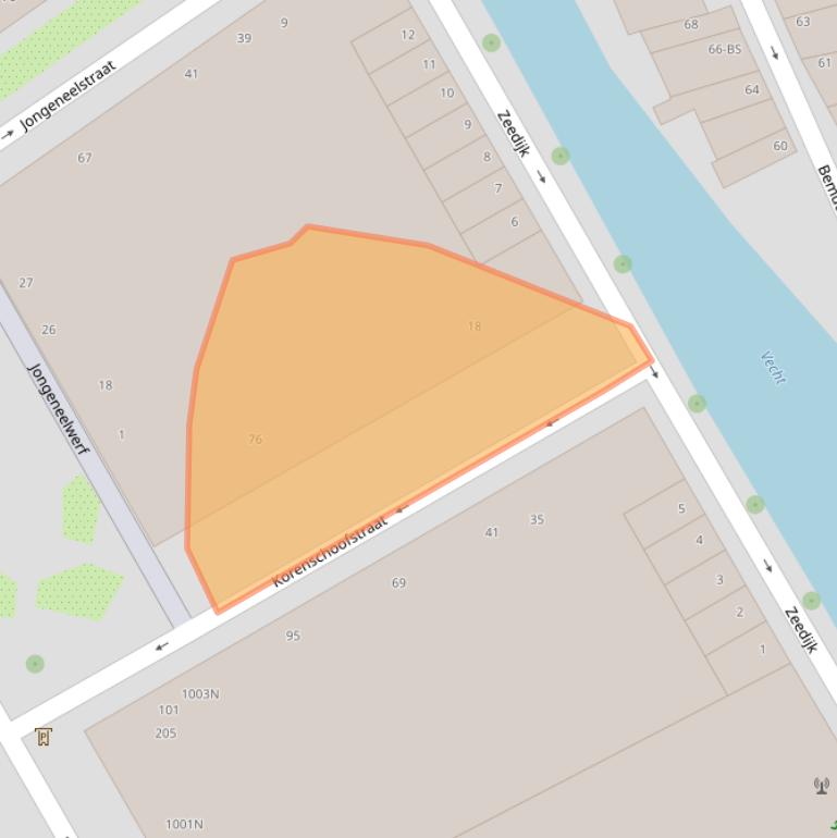 Kaart van postcodegebied 3513DG.