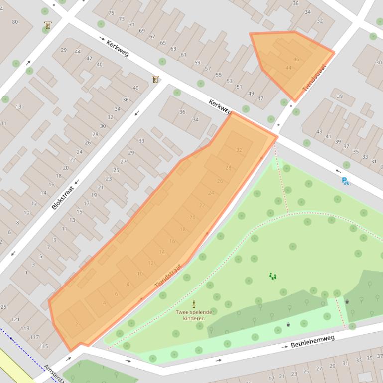 Kaart van postcodegebied 3513EB.