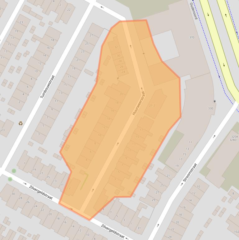Kaart van postcodegebied 3513EE.