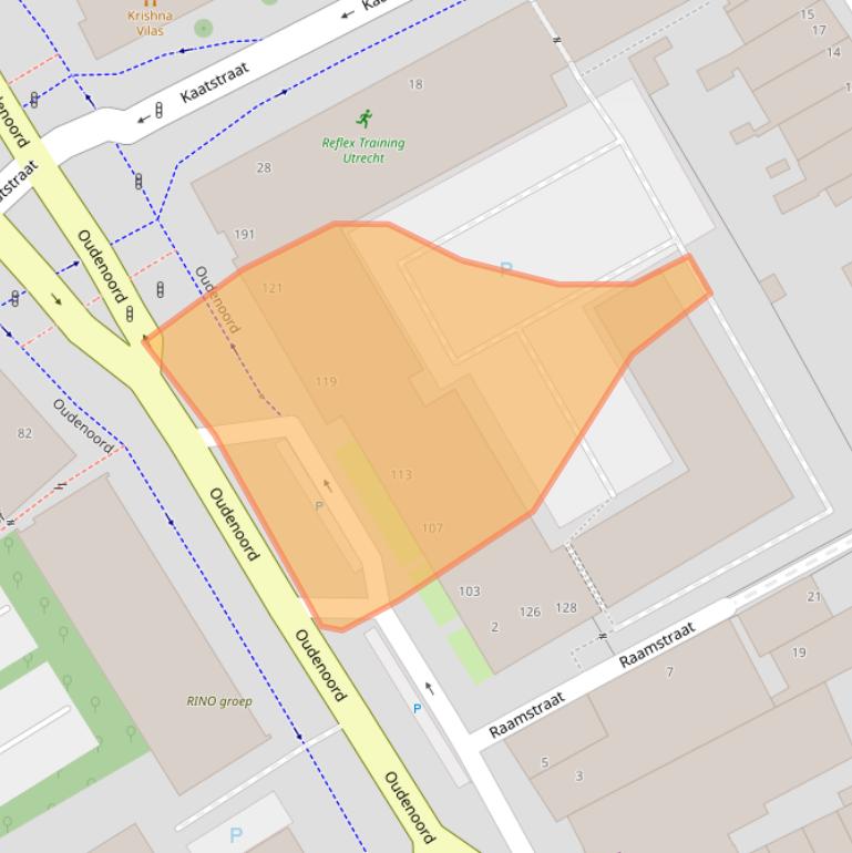 Kaart van postcodegebied 3513EM.