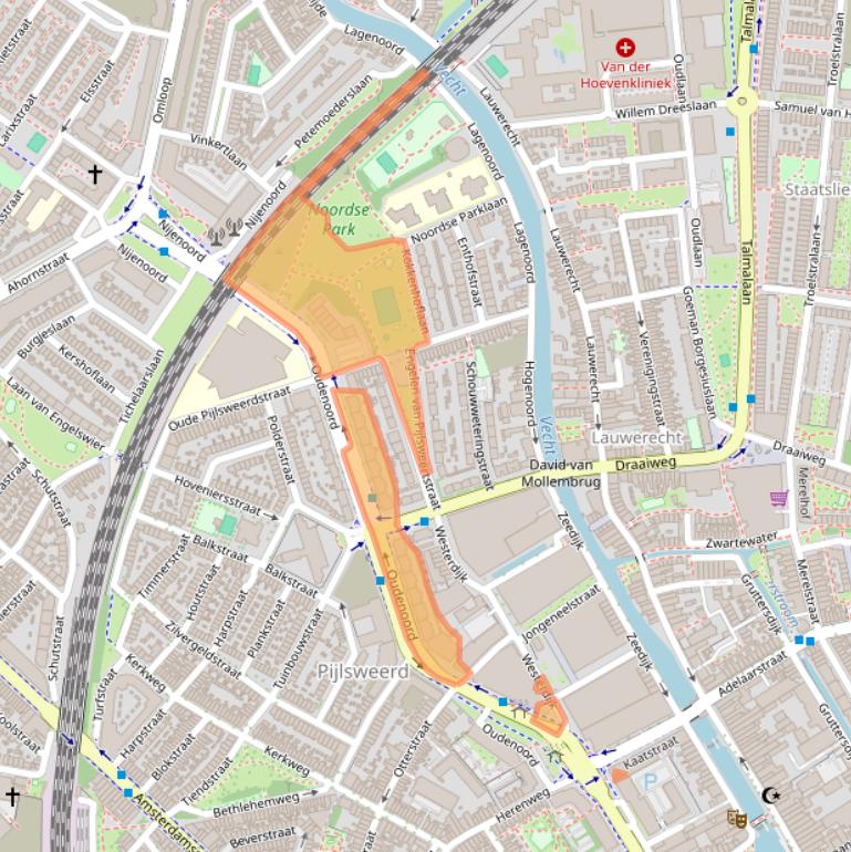 Kaart van postcodegebied 3513EP.