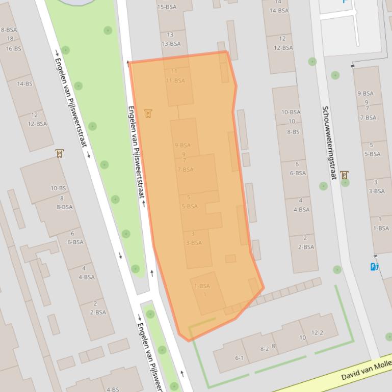 Kaart van postcodegebied 3513GC.