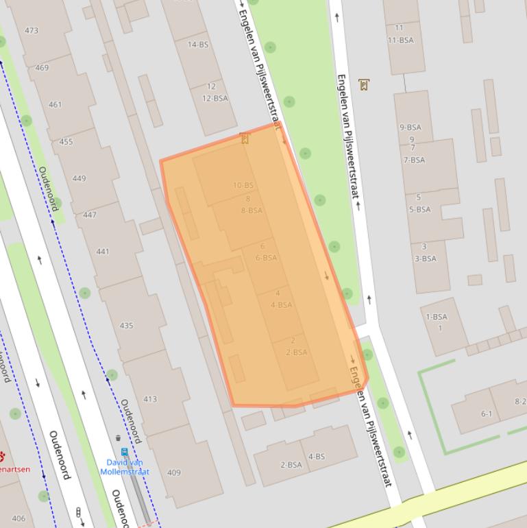 Kaart van postcodegebied 3513GE.