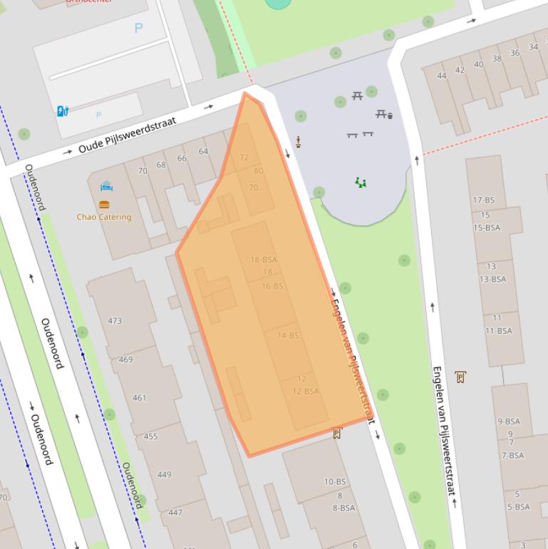 Kaart van postcodegebied 3513GG.