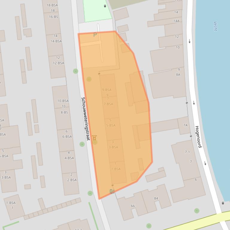 Kaart van postcodegebied 3513GH.