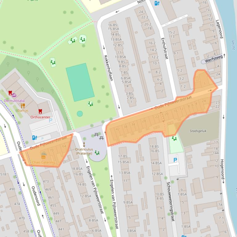 Kaart van postcodegebied 3513GL.