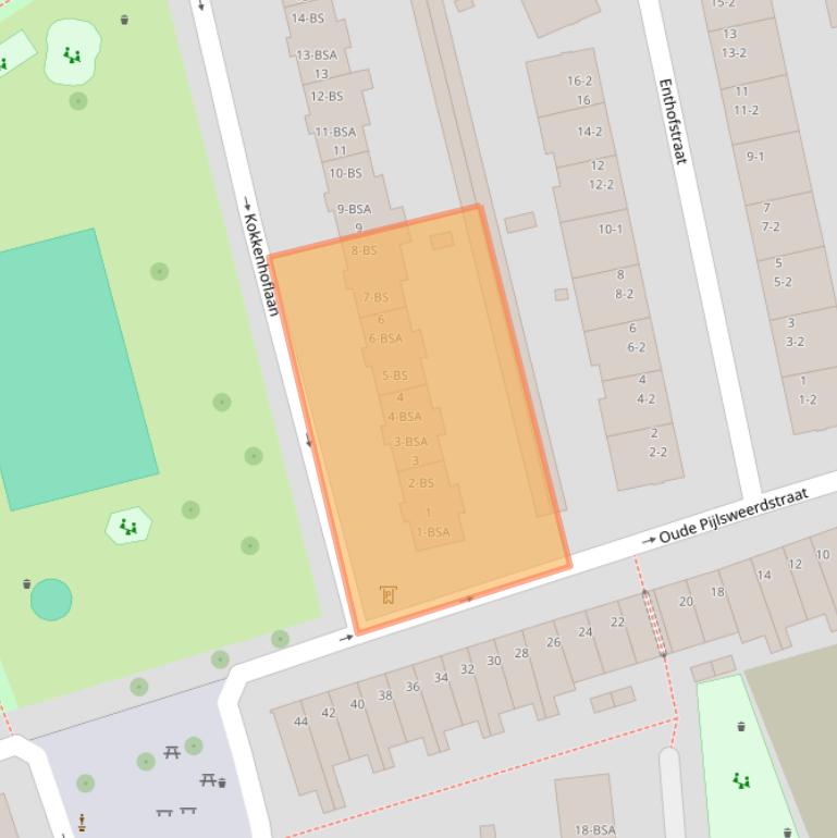 Kaart van postcodegebied 3513GN.