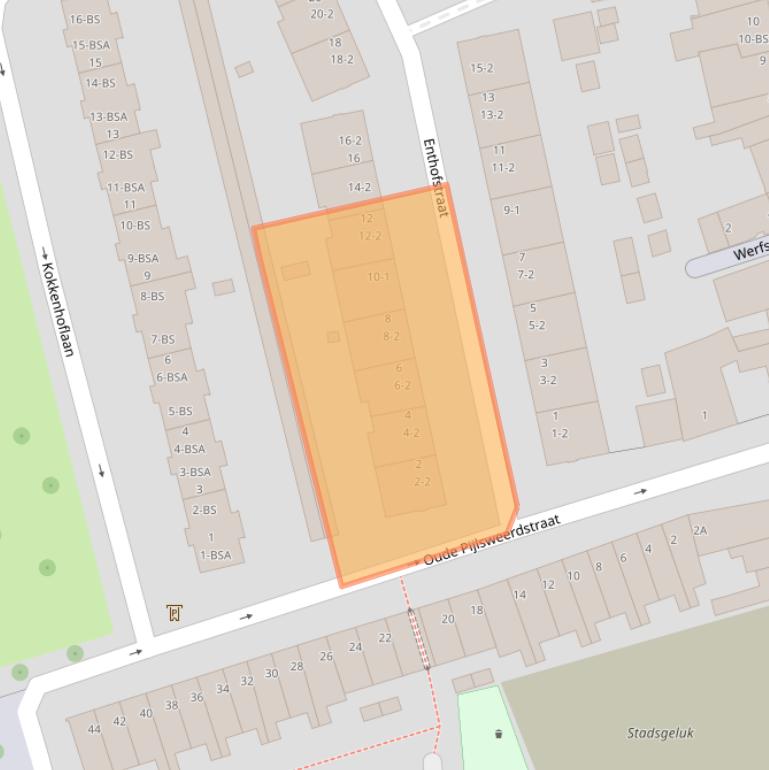 Kaart van postcodegebied 3513GS.