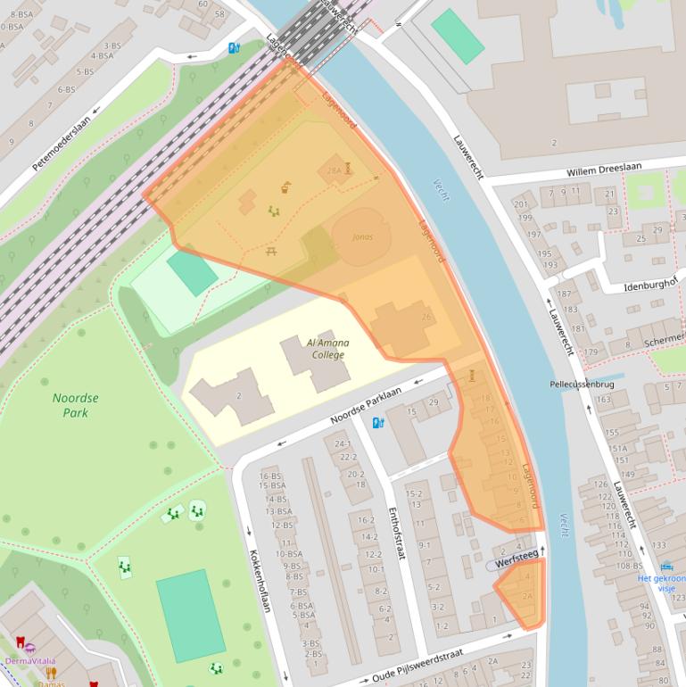 Kaart van postcodegebied 3513GW.