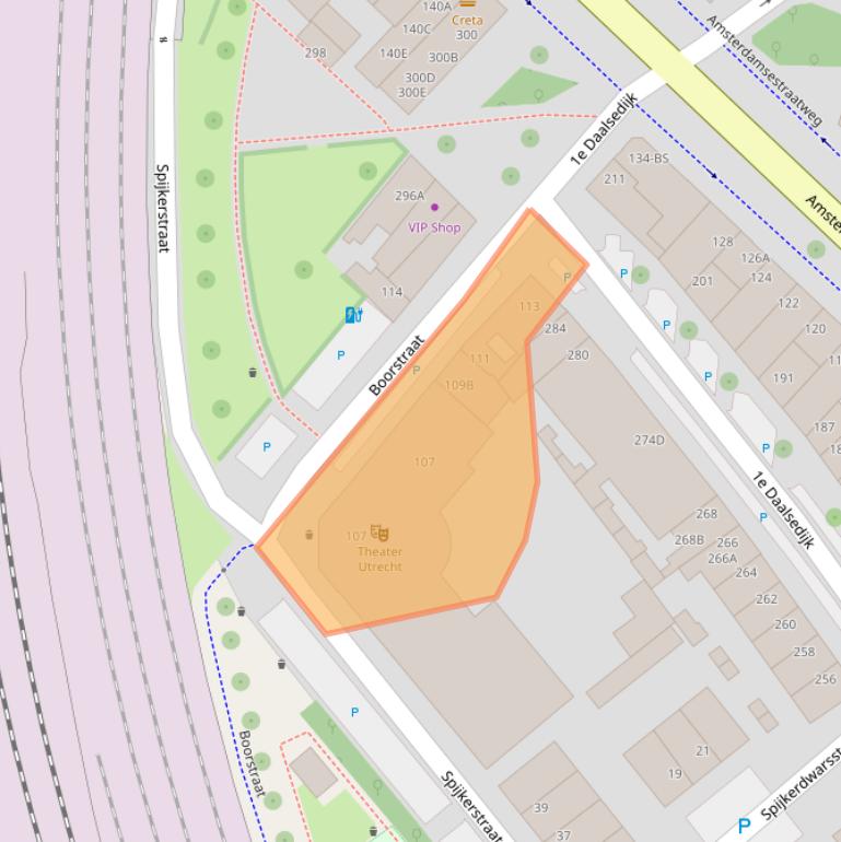 Kaart van postcodegebied 3513SE.