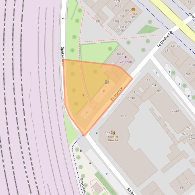 Kaart van postcodegebied 3513SH.