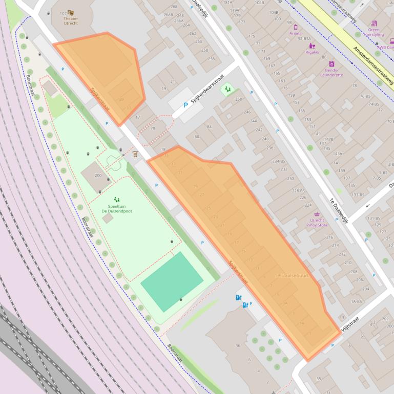 Kaart van postcodegebied 3513SJ.