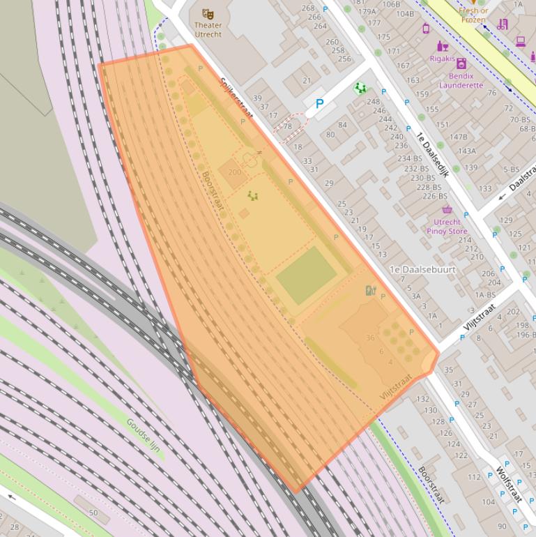 Kaart van postcodegebied 3513SL.