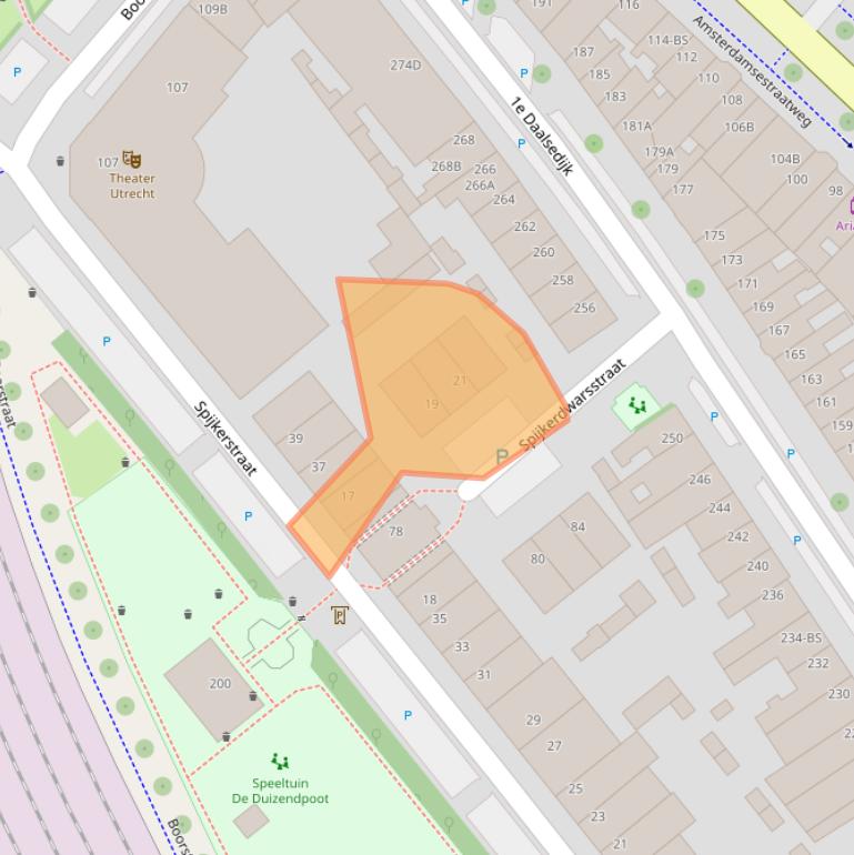 Kaart van postcodegebied 3513SM.