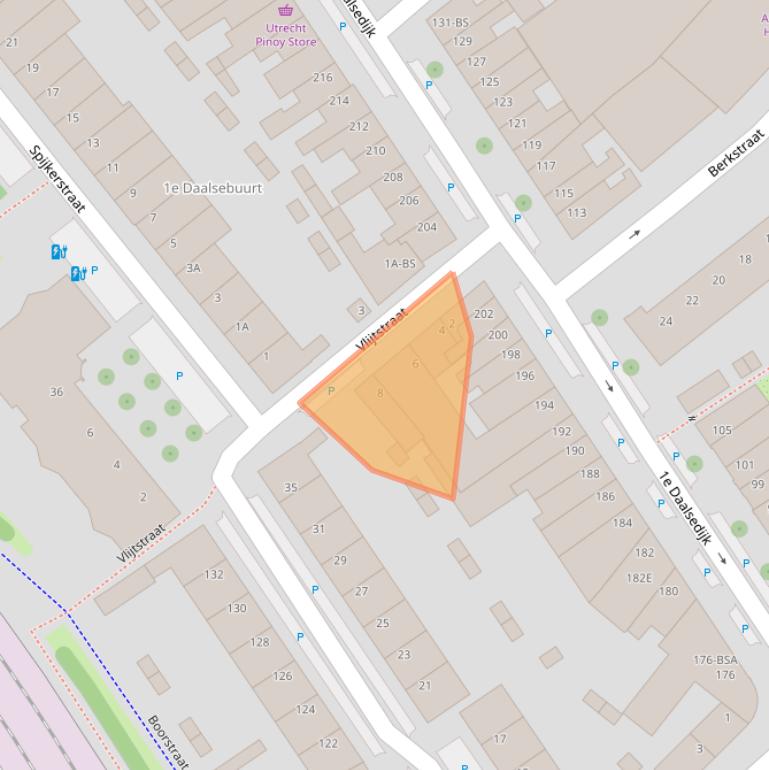 Kaart van postcodegebied 3513SV.