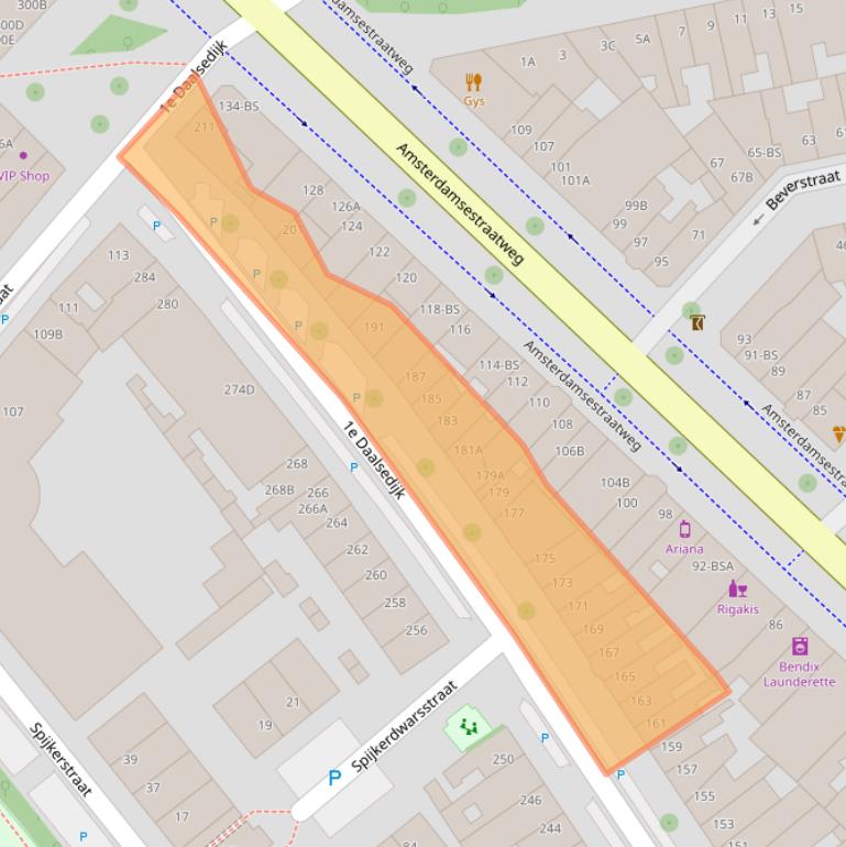 Kaart van postcodegebied 3513TE.