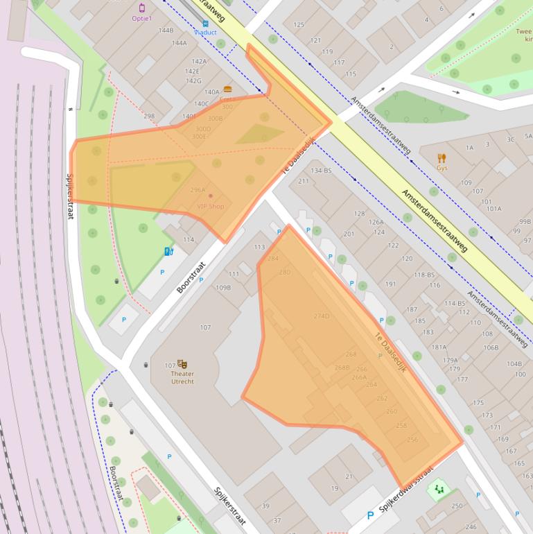 Kaart van postcodegebied 3513TL.