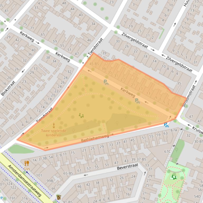Kaart van postcodegebied 3513VA.