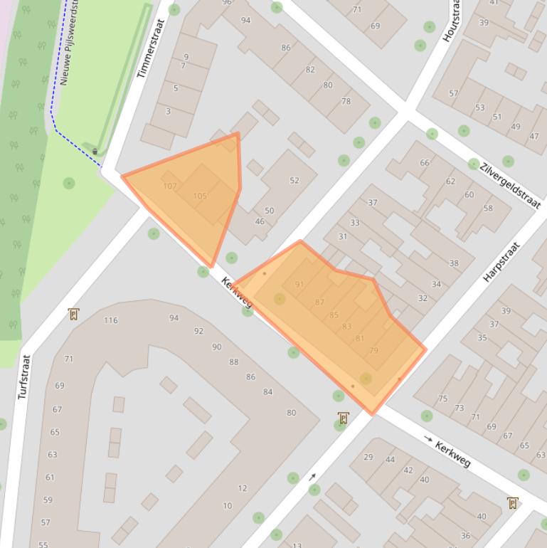 Kaart van postcodegebied 3513VC.