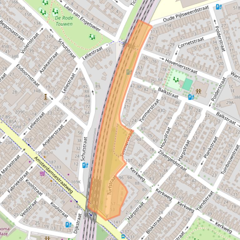 Kaart van postcodegebied 3513VH.