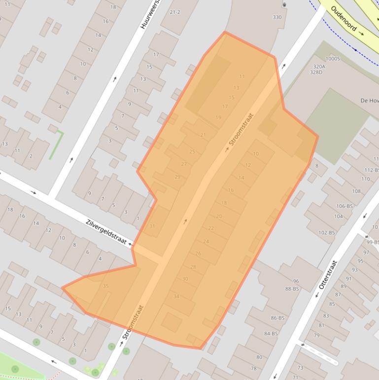 Kaart van postcodegebied 3513VM.