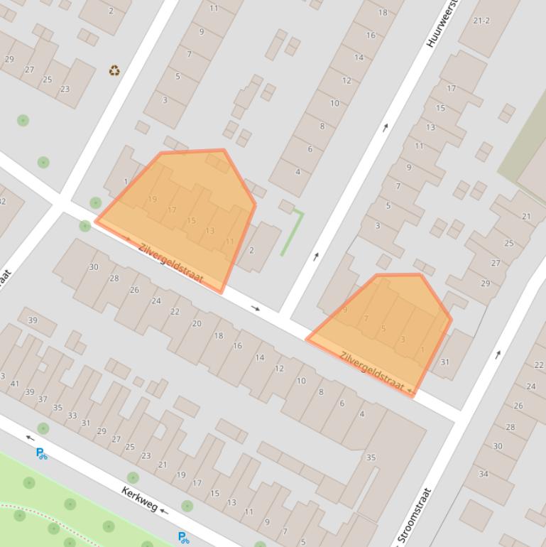 Kaart van postcodegebied 3513VN.