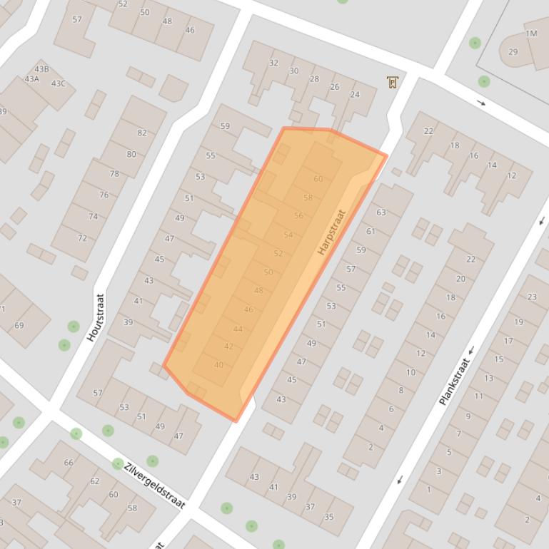 Kaart van postcodegebied 3513XD.